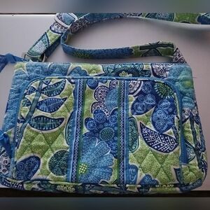 Vera Bradley Daisy Floral Crossbody Bag with Exterior Wallet Pocket